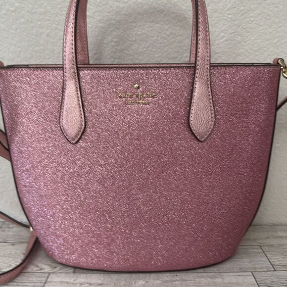 Kate Spade New York Pink Glimmer Glitter Satchel NWT - Picture 2 of 14
